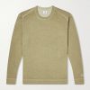 Logo-Print Garment-Dyed Cotton Sweater