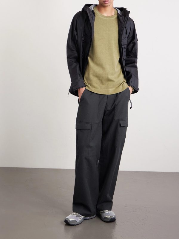 Logo-Print Garment-Dyed Cotton Sweater - OU
