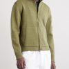 Logo-Appliquéd Knitted Cotton Zip-Up Cardigan - FR