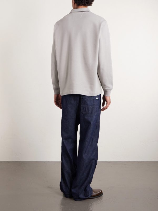 Logo-Embroidered Cotton-Fleece Half-Zip Sweatshirt - BK Logo-Embroidered Cotton-Fleece Half-Zip Sweatshirt - BK