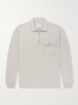 Logo-Embroidered Cotton-Fleece Half-Zip Sweatshirt
