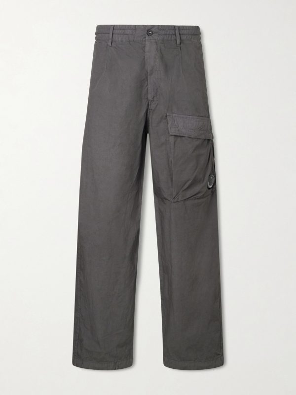 Straight-Leg Logo-Appliquéd Cotton Reps Cargo Trousers Straight-Leg Logo-Appliquéd Cotton Reps Cargo Trousers