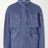 Logo-Appliquéd Garment-Dyed 50 Fili Wax Hooded Field Jacket Logo-Appliquéd Garment-Dyed 50 Fili Wax Hooded Field Jacket