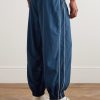 Bad Boy Tapered Logo-Embroidered Piped Shell Trackpants - BK