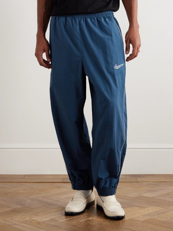 Bad Boy Tapered Logo-Embroidered Piped Shell Trackpants - FR