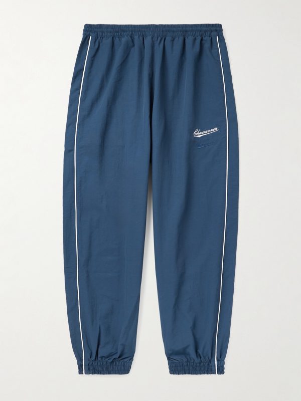 Bad Boy Tapered Logo-Embroidered Piped Shell Trackpants