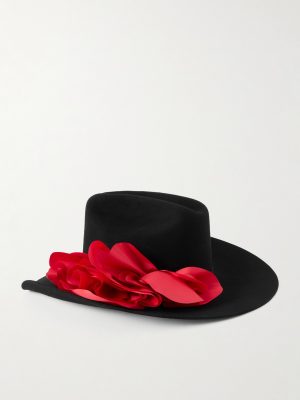 Appliquéd Wool-Felt Fedora
