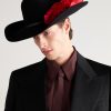 Appliquéd Wool-Felt Fedora - OU Appliquéd Wool-Felt Fedora - OU
