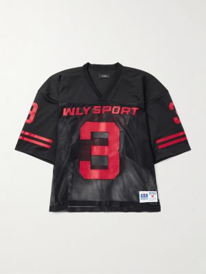 Willy Football Appliquéd Mesh T-Shirt