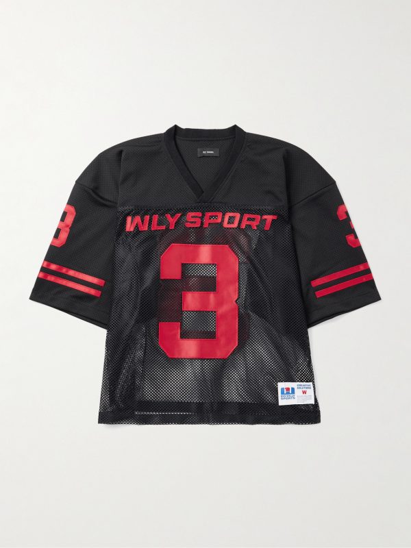 Willy Football Appliquéd Mesh T-Shirt Willy Football Appliquéd Mesh T-Shirt