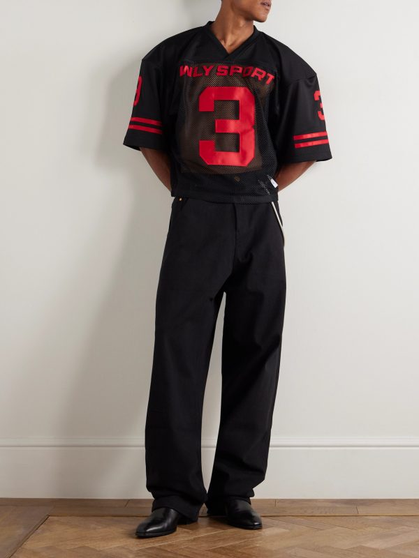 Willy Football Appliquéd Mesh T-Shirt - OU Willy Football Appliquéd Mesh T-Shirt - OU