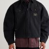 Stockton Cropped Logo-Detailed Distressed Denim Jacket - FR