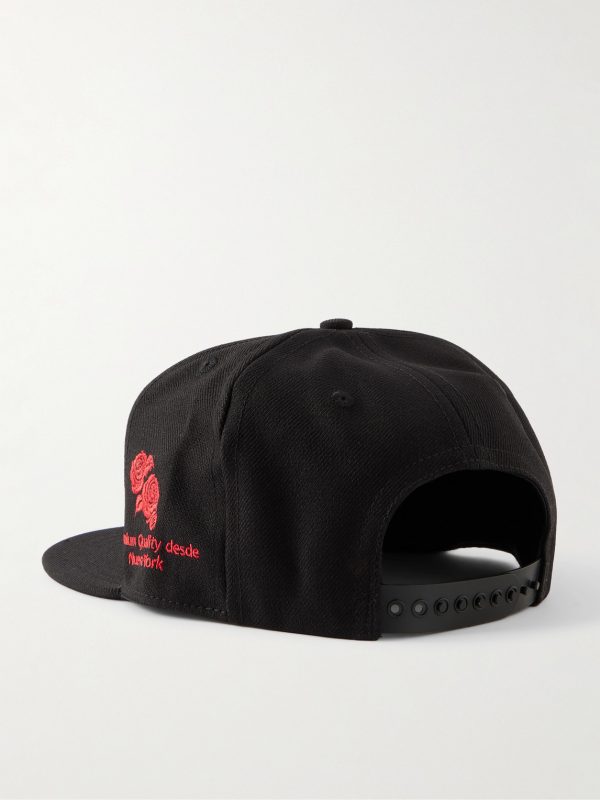 Fine Fashion Logo-Embroidered Twill Baseball Cap - BK