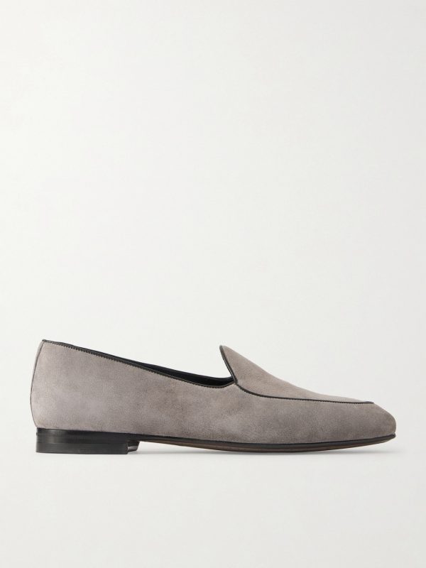 Modena Leather-Trimmed Suede Loafers Modena Leather-Trimmed Suede Loafers