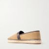 Nerano Leather-Trimmed Suede Espadrilles - BK