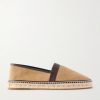 Nerano Leather-Trimmed Suede Espadrilles