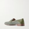 Padstow Collapsible-Heel Leather-Trimmed Raffia Loafers - BK Padstow Collapsible-Heel Leather-Trimmed Raffia Loafers - BK