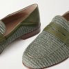 Padstow Collapsible-Heel Leather-Trimmed Raffia Loafers - CU Padstow Collapsible-Heel Leather-Trimmed Raffia Loafers - CU