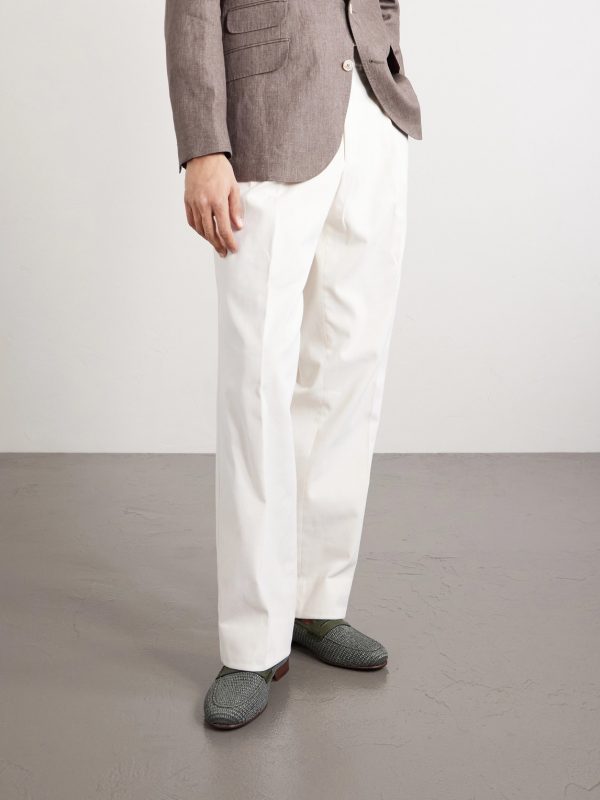 Padstow Collapsible-Heel Leather-Trimmed Raffia Loafers - OU Padstow Collapsible-Heel Leather-Trimmed Raffia Loafers - OU