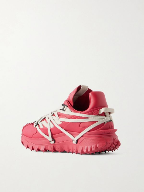 + Moncler Trailgrip Megalace® Leather and Rubber Sneakers - BK + Moncler Trailgrip Megalace® Leather and Rubber Sneakers - BK