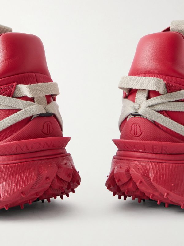 + Moncler Trailgrip Megalace® Leather and Rubber Sneakers - CU + Moncler Trailgrip Megalace® Leather and Rubber Sneakers - CU