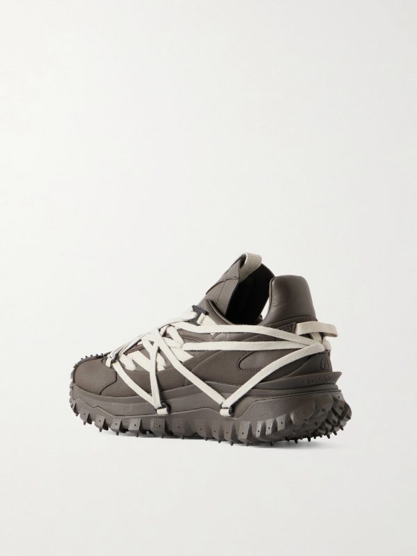 + Moncler Trailgrip Megalace® Leather and Rubber Sneakers - BK + Moncler Trailgrip Megalace® Leather and Rubber Sneakers - BK