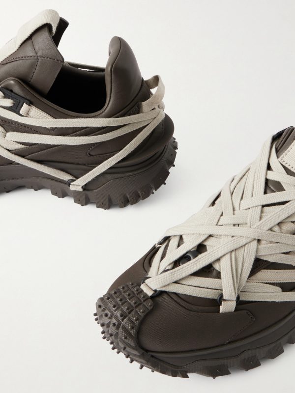 + Moncler Trailgrip Megalace® Leather and Rubber Sneakers - CU + Moncler Trailgrip Megalace® Leather and Rubber Sneakers - CU