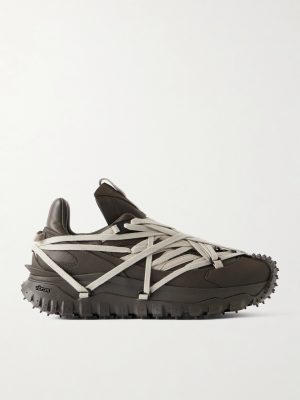 + Moncler Trailgrip Megalace® Leather and Rubber Sneakers