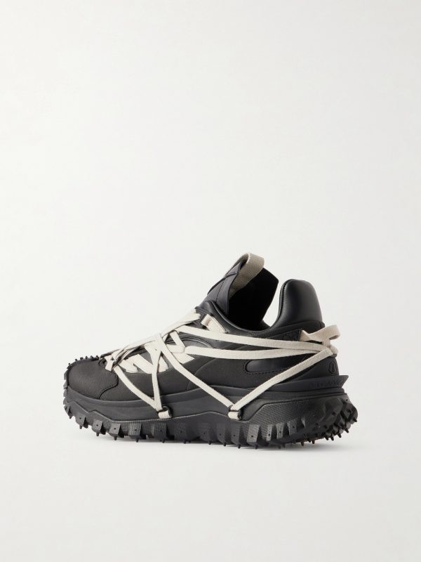 + Moncler Trailgrip Megalace® Leather and Rubber Sneakers - BK + Moncler Trailgrip Megalace® Leather and Rubber Sneakers - BK