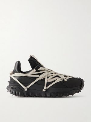 + Moncler Trailgrip Megalace® Leather and Rubber Sneakers