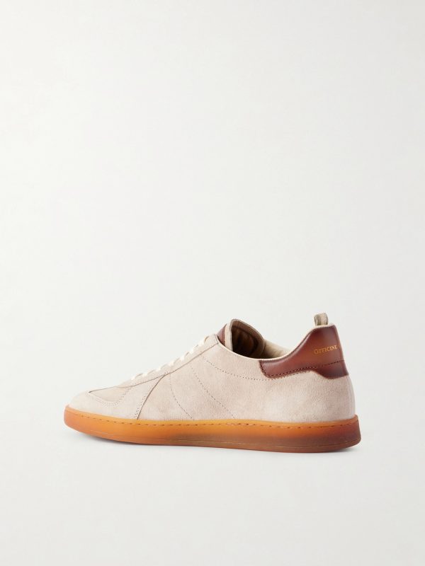 Militia 002 Leather-Trimmed Suede Sneakers - BK Militia 002 Leather-Trimmed Suede Sneakers - BK