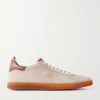 Militia 002 Leather-Trimmed Suede Sneakers Militia 002 Leather-Trimmed Suede Sneakers