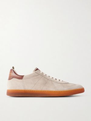 Militia 002 Leather-Trimmed Suede Sneakers