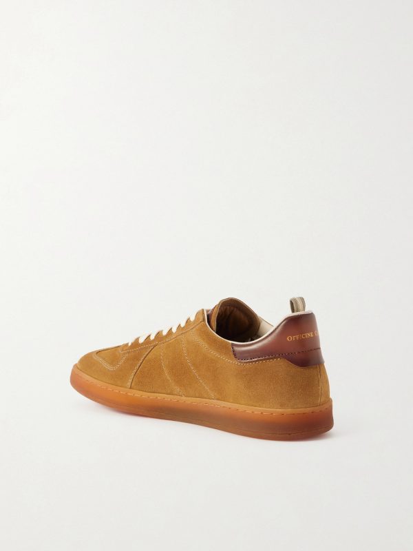 Militia 002 Leather-Trimmed Suede Sneakers - BK Militia 002 Leather-Trimmed Suede Sneakers - BK