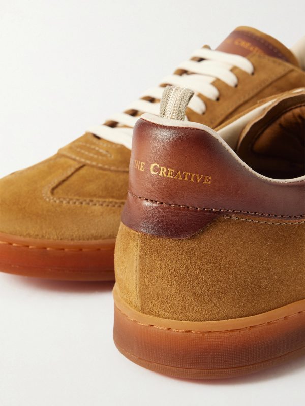 Militia 002 Leather-Trimmed Suede Sneakers - CU Militia 002 Leather-Trimmed Suede Sneakers - CU