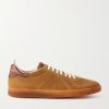 Militia 002 Leather-Trimmed Suede Sneakers Militia 002 Leather-Trimmed Suede Sneakers