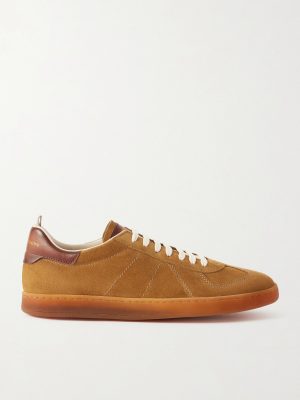 Militia 002 Leather-Trimmed Suede Sneakers