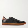 Militia 001 Suede-Trimmed Full-Grain Deerskin Sneakers Militia 001 Suede-Trimmed Full-Grain Deerskin Sneakers