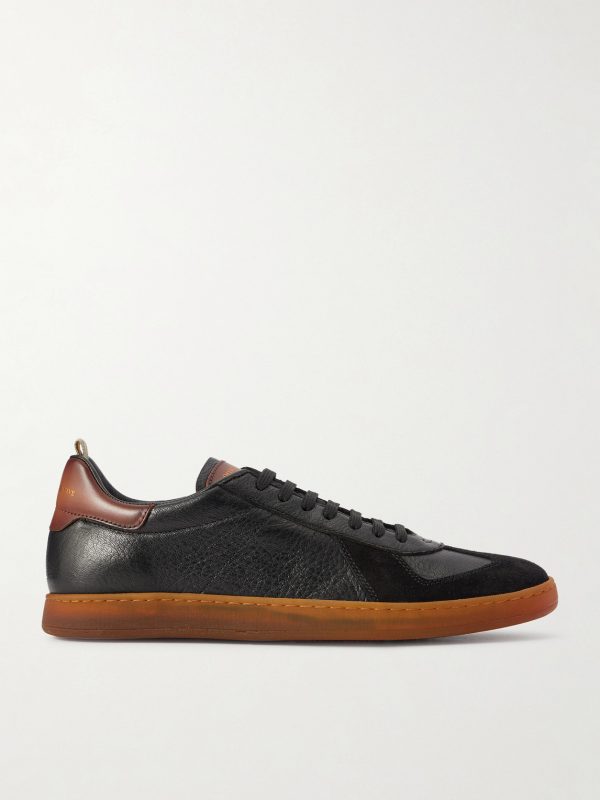 Militia 001 Suede-Trimmed Full-Grain Deerskin Sneakers Militia 001 Suede-Trimmed Full-Grain Deerskin Sneakers