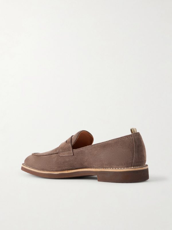Opera 001 Suede Penny Loafers - BK Opera 001 Suede Penny Loafers - BK