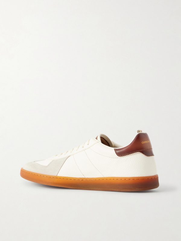 Militia 001 Suede-Trimmed Full-Grain Deerskin Sneakers - BK Militia 001 Suede-Trimmed Full-Grain Deerskin Sneakers - BK