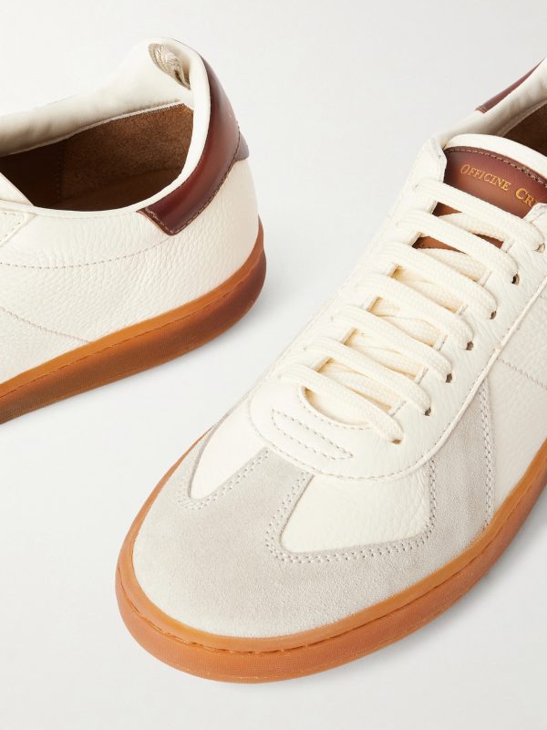 Militia 001 Suede-Trimmed Full-Grain Deerskin Sneakers - CU Militia 001 Suede-Trimmed Full-Grain Deerskin Sneakers - CU