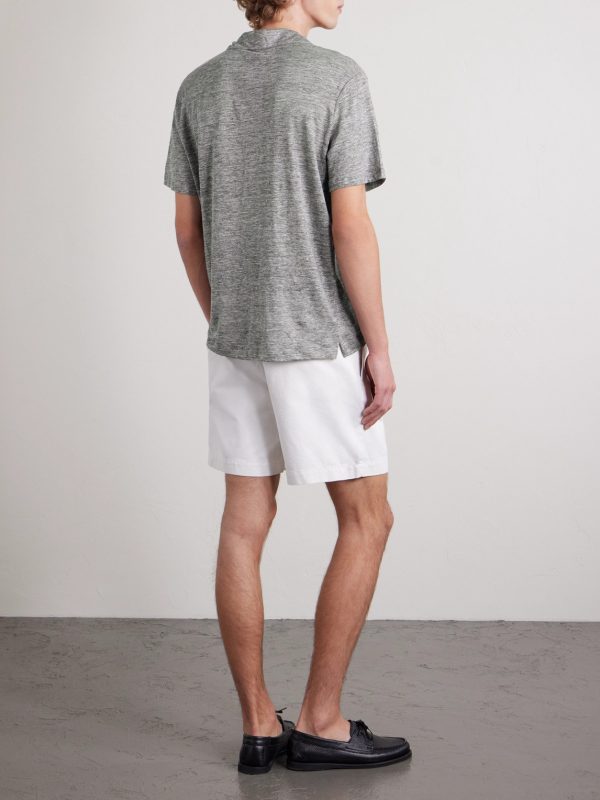 Shaun Linen-Jersey Polo Shirt - BK Shaun Linen-Jersey Polo Shirt - BK