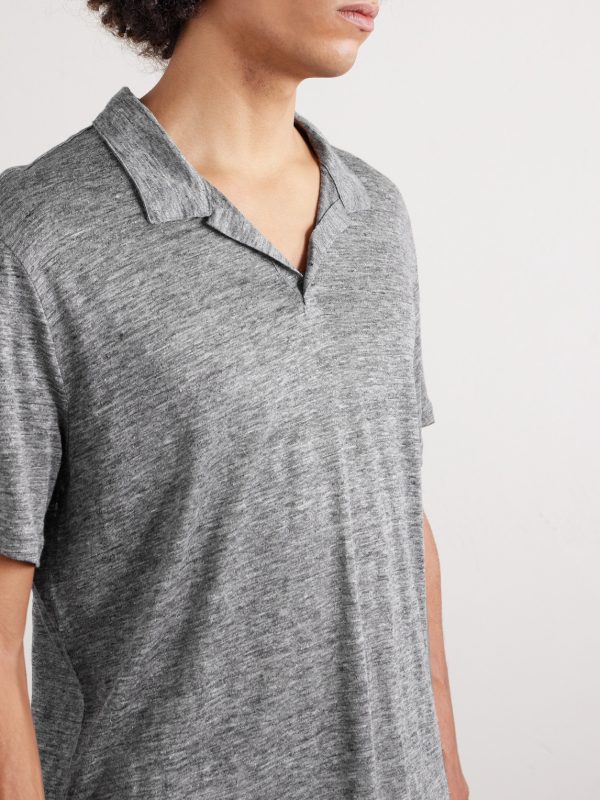 Shaun Linen-Jersey Polo Shirt - CU Shaun Linen-Jersey Polo Shirt - CU