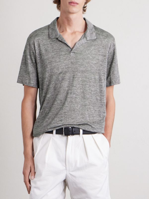 Shaun Linen-Jersey Polo Shirt - FR Shaun Linen-Jersey Polo Shirt - FR