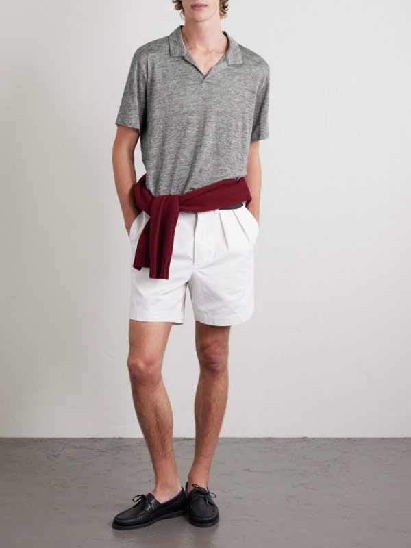 Shaun Linen-Jersey Polo Shirt - OU Shaun Linen-Jersey Polo Shirt - OU