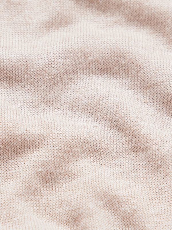 Camp-Collar Pointelle-Knit Linen Shirt - E1