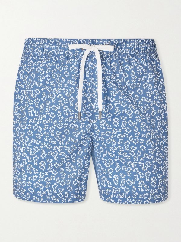 Charles Straight-Leg Mid-Length Printed Swim Shorts Charles Straight-Leg Mid-Length Printed Swim Shorts