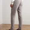 Tapered Pleated Linen Trousers - BK Tapered Pleated Linen Trousers - BK