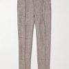 Tapered Pleated Linen Trousers Tapered Pleated Linen Trousers